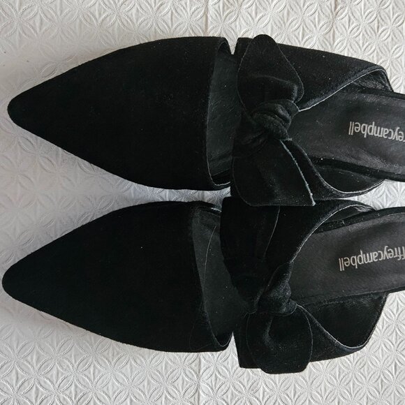 Jeffery Campbell Black Suede Flats - Picture 1 of 5